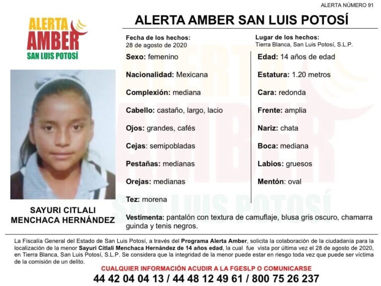 ALERTA AMBER 31AGOSTO2020