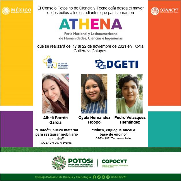151121 0399, COPOCYT, ESTUDIANTES DE COBACH Y CBTIS PARTICIPARÁN EN FERIA DE CIENCIAS ATHENA