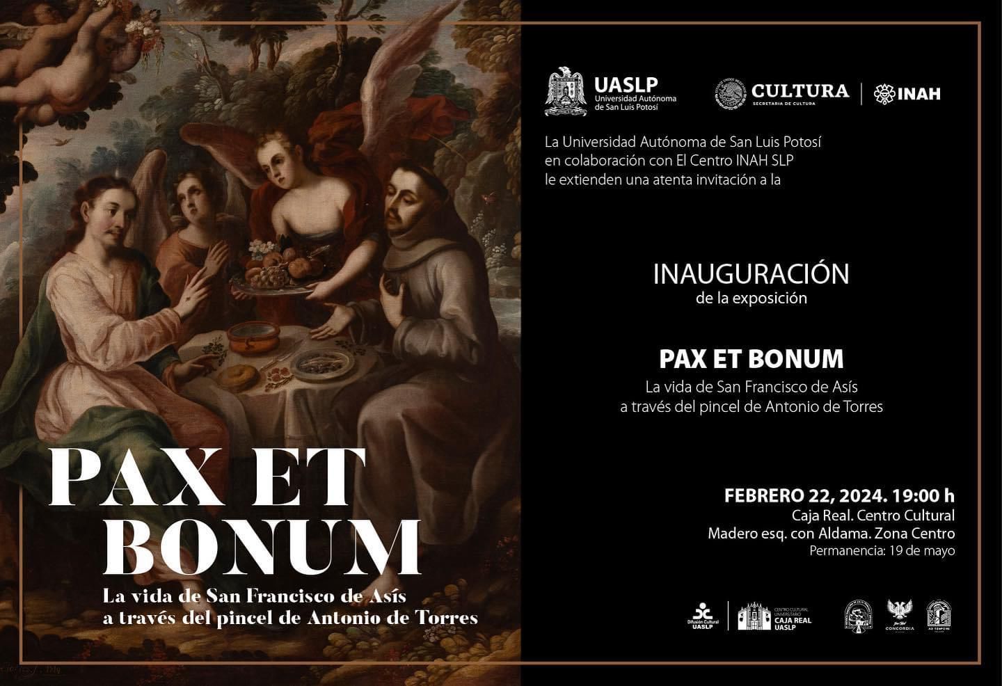 UASLP en colaboración con el INAH presentan la exposición PAX ET BONUM