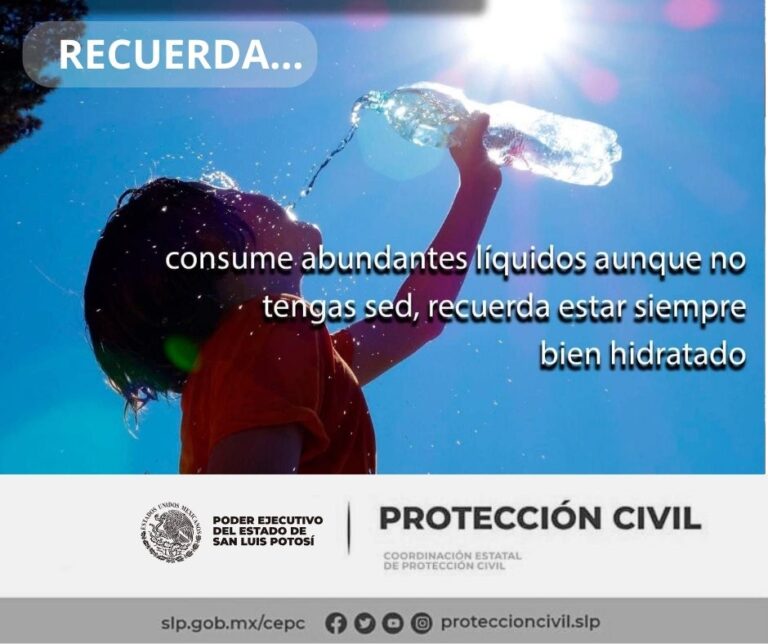 PROTECCIÓN CIVIL ESTATAL EMITE RECOMENDACIONES POR TEMPORADA DE CALOR