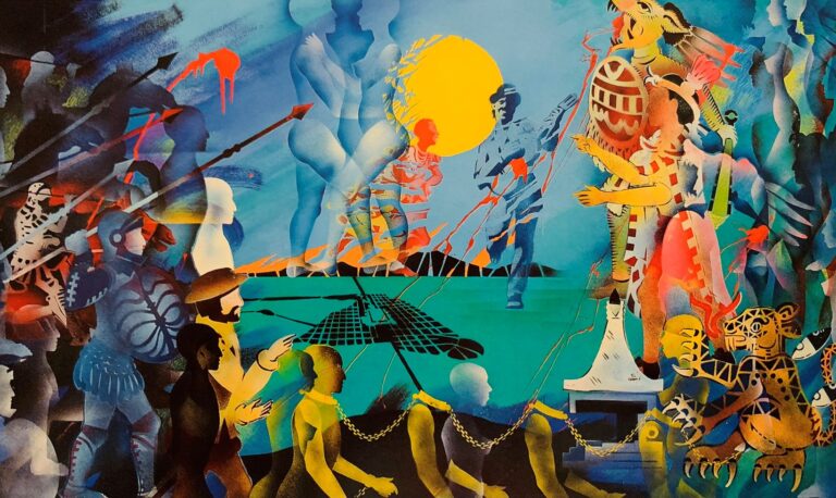 PRETERITO IMPERFECTO I, mixta sobre tela de Felipe Ehrenberg (1)